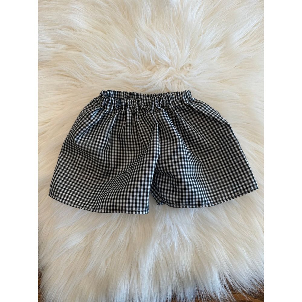 6m black and‎ white gingham shorts